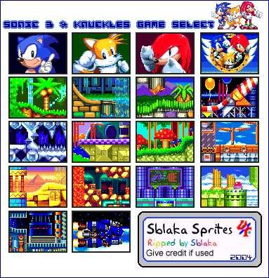 Sonic the Hedgehog 3 Knuckles (1994) Müzikleri S3&kgameselect