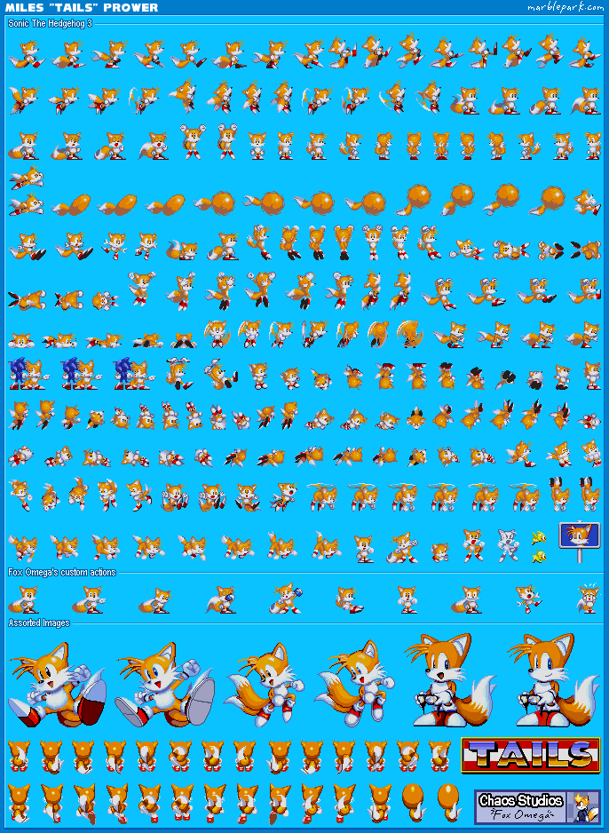 tails the fox sprites